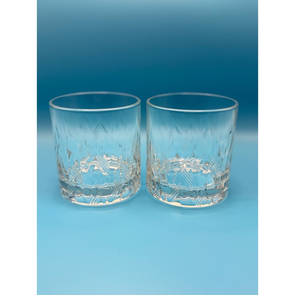 Grey Goose Vodka Rocks Glasses Set of 2 Etched Logo Lowball Cocktail Barware